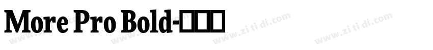 More Pro Bold字体转换